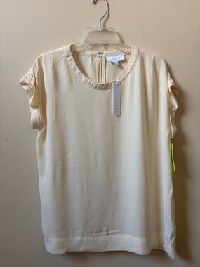 Cream Cap Sleeve Blouse - New